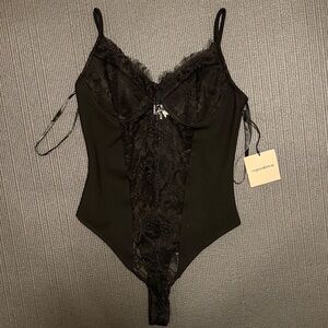 superdown Black Lace Shapewear Bodysuit